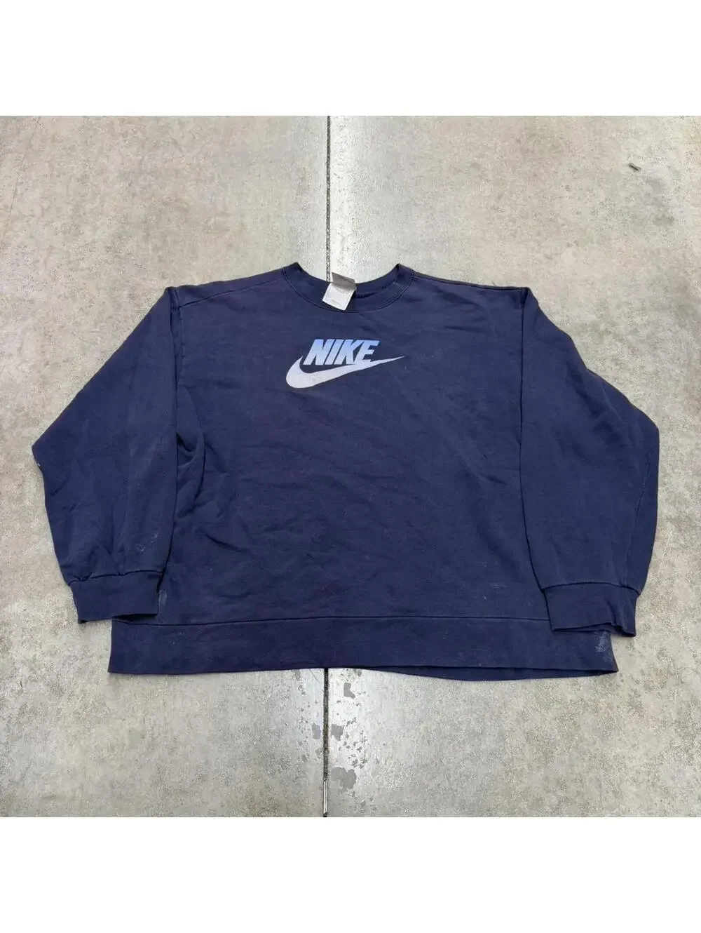 vintage nike navy big swoosh made in usa crewneck size xl